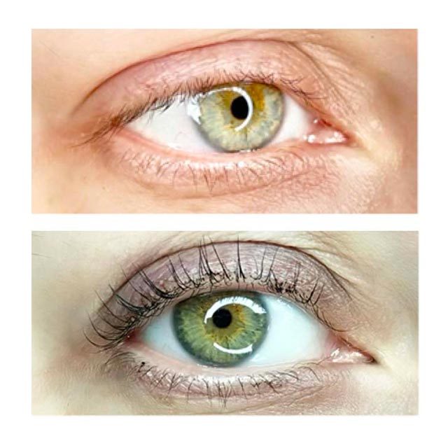 Eyelash Extantion Before and After